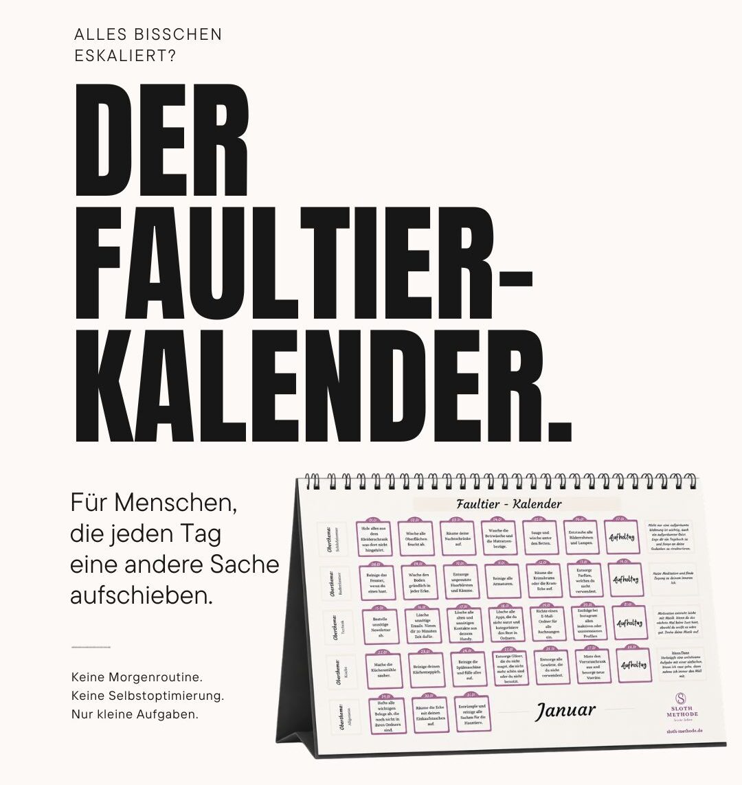 Faultier Kalender