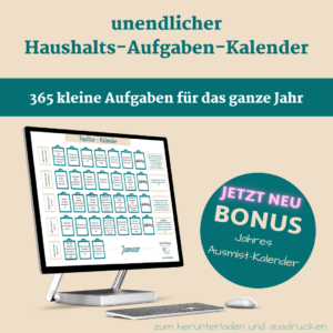 Faultier Kalender + Ausmist-Kalender - undatiert - mit Jahres Ausmist-Kalender